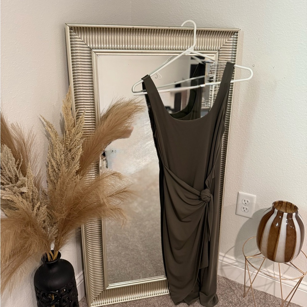 Express Olive Midi Dress